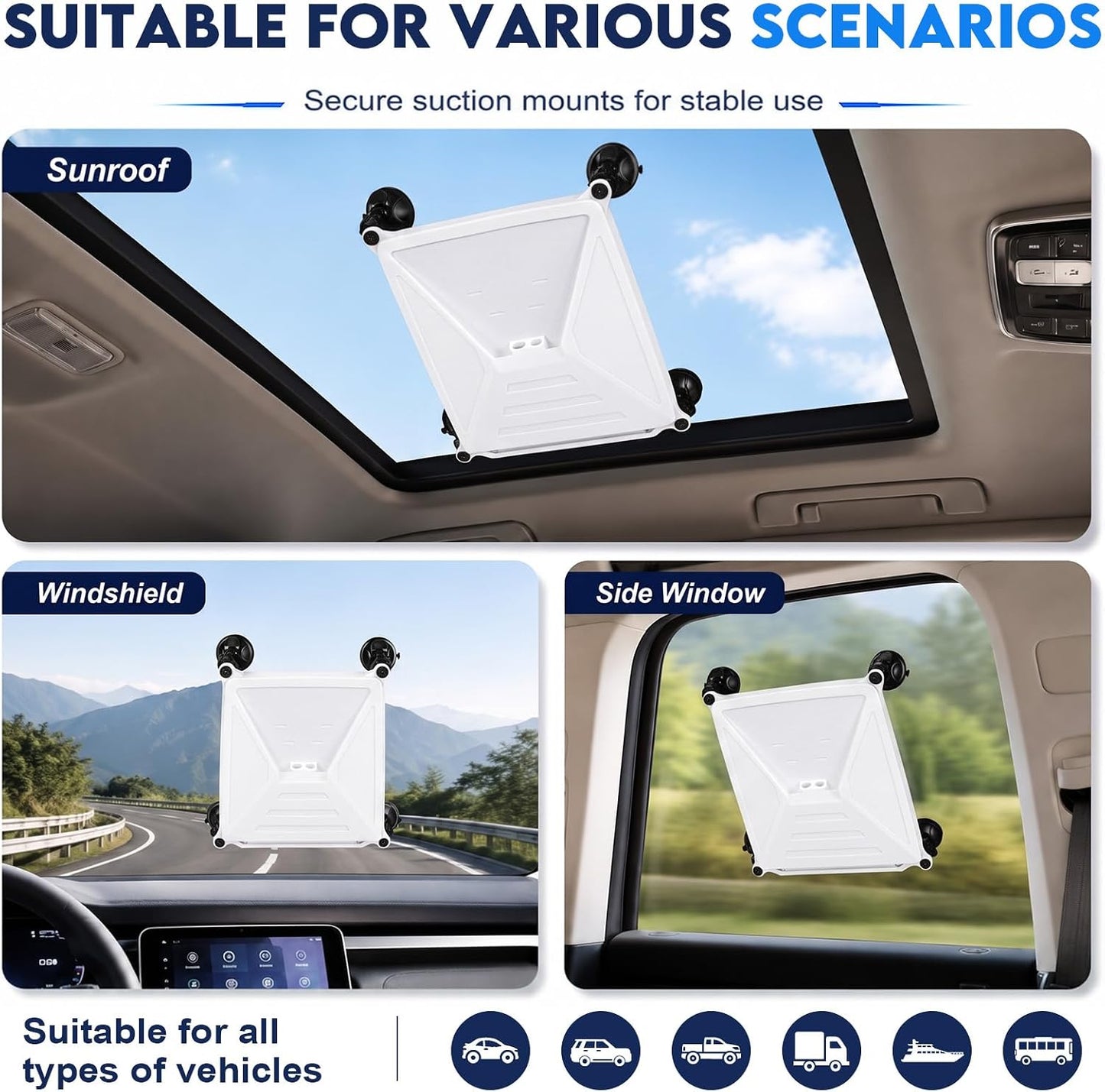 Starlink Mini Silicone Protective Case & 4-Cup Suction Mount Kit